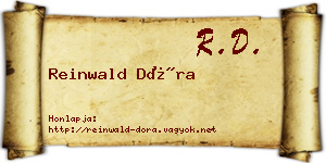 Reinwald Dóra névjegykártya